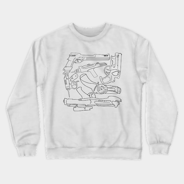 Science Fiction Movie Weapons Crewneck Sweatshirt by Jamie Collins